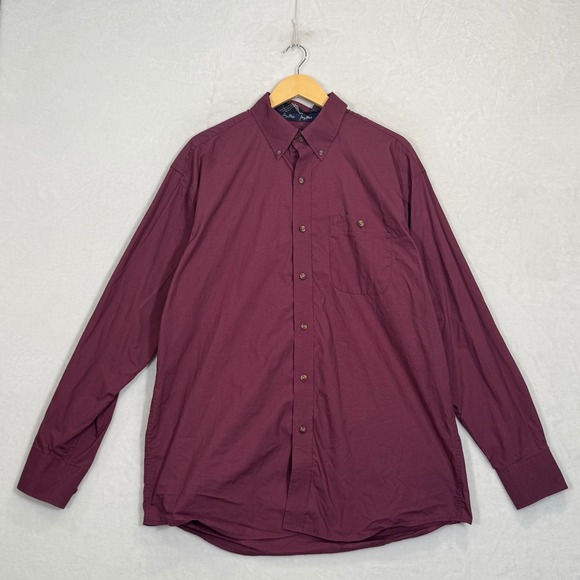 Wrangler Other - Wrangler Burgundy George Strait Button Down Shirt Large